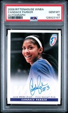 2008 RITTENHOUSE WNBA AUTO CANDACE PARKER ROOKIE RC PSA 10
