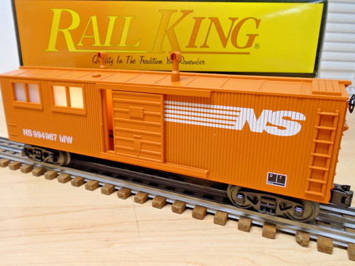 Coche de ingeniería iluminado MTH-RailKing 3Rail O Ga 30-79398 Norfolk y Western sin usar, en caja | Zustand: Used