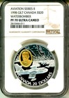 1998 Canada S$20 Gilt Aviation Series II CL-215 Waterbomber NGC PF70 Ultra Cameo — photo 1