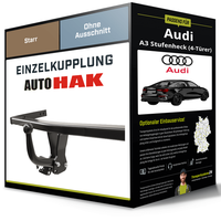Starre AnhäNgerkupplung für Audi A3 Stufenheck (4-TüRer) 04.20- Typ 8YS Auto Hak