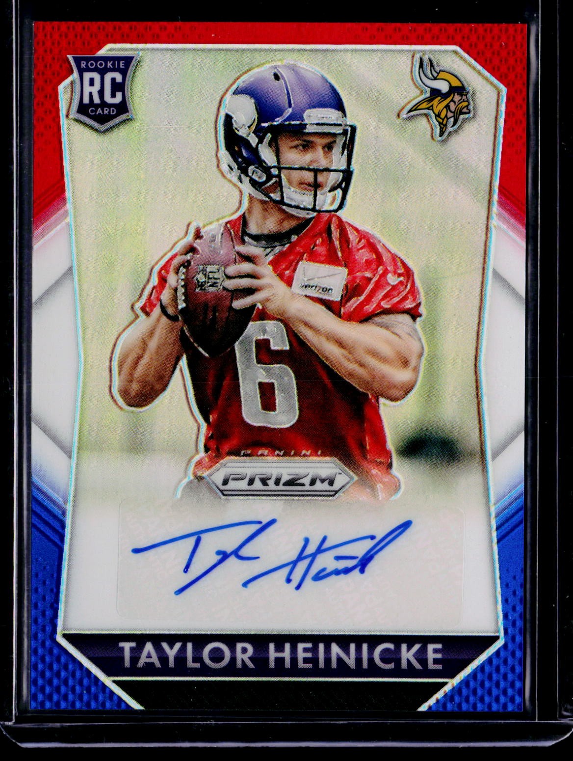 Taylor Heinicke Panini Prizm Rookie Signatures #RSTH Red/White/Blue