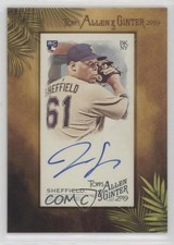 2019 Topps Allen & Ginter Mini Baseball Justus Sheffield Rookie Auto RC no9