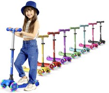 Kids Scooter Children and Toddler 3 Wheel Kick Scooter LED Wheel Lights I...