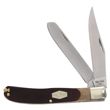 96OT Bearhead Trapper 7.4in Traditional Folding Pocket Knife with 2 High Carb...