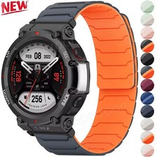 Sport Magnetic Silicone Watch Band Strap For Huami Amazfit T-Rex 3/2 /T-Rex /Pro