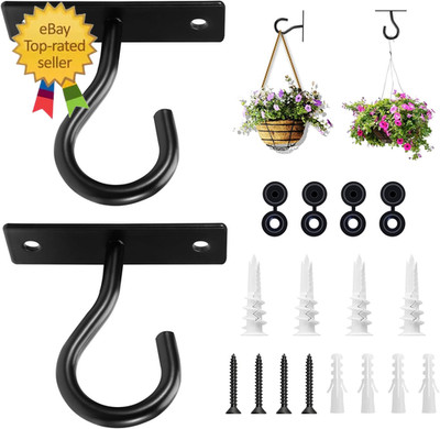 2Pack 2.5Inch Ceiling Hooks for Hanging Plant, Hanger for Indoor and Outdoor