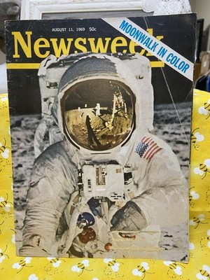 Newsweek Magazine Moonwalk August 11, 1969 Astronauts Vintage Ads