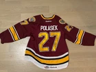 REEBOK AUTHENTIC GAME WORN SIGNED POLASEK HOCKEY JERSEY