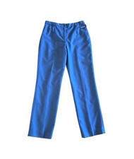 Pendleton Blue Virgin Wool Fully Lined Straight Leg Pleated Pants USA Made Sz 12