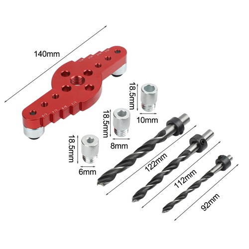 Woodworking Drill Positioner with Multiple Drill Guides for Accurate Drilling - Afbeelding 6 van 31