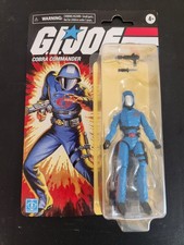 HASBRO G.I. JOE RETRO COBRA COMMANDER FIGURE 3.75 With Case      Brand New