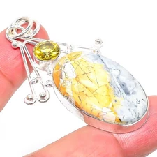 Brecciated Mookaite Gemstone Handmade 925 Sterling Silver Jewelry Pendant  RM-65