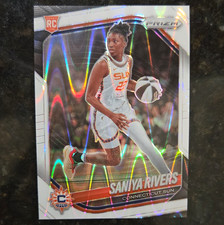 Panini 2025 Prizm WNBA White Seismic Prizm Saniya Rivers Sun #131 Rookie