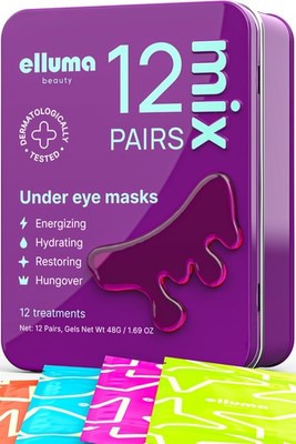 Under Eye Patches 12 Pairs of Themed Hydrogel Eye Gel Pads - For Puffy Eyes a...