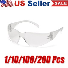 Protective Safety Glasses Clear Lens lot Eyewear Anti Scratch Work UV US wholesa