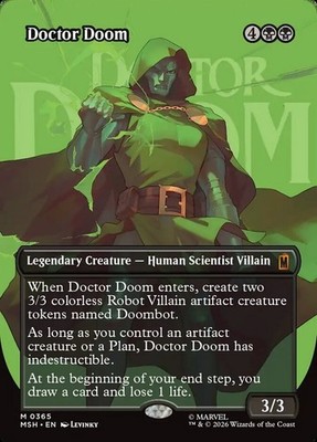 Doctor Doom Marvel Super Heroes (Borderless Foil) Playtest Card