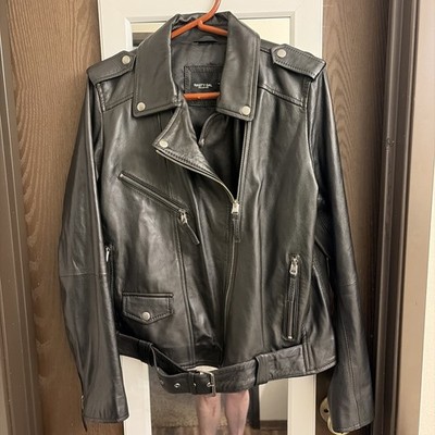 Nasty Gal Leather TIL DEATH DO US PART Moto Jacket BLACK Women s Medium Bridal