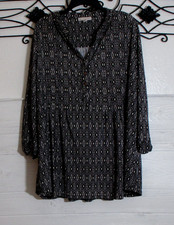 Cato Womens Knit Top Size 3X Long Sleeve Blac...
