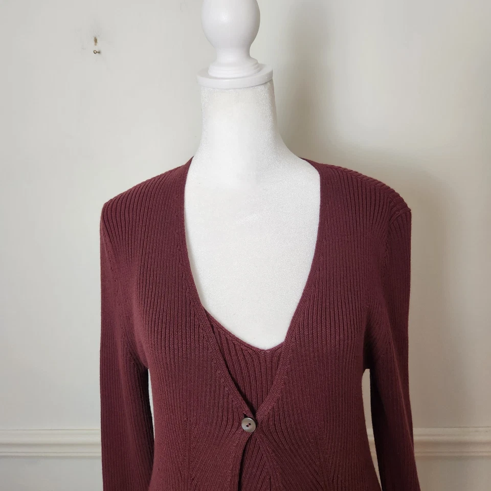 Conjunto de Vestido Suéter Plumero Cárdigan Peruvian Connection Valais Talla Mediana Para Mujer Foto 2 de 4