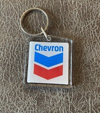 Vintage Plastic Chevron Logo Key Chain Classic Colored