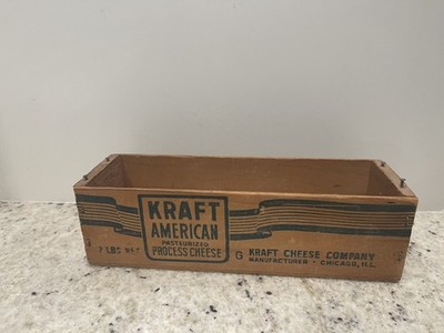 Antique Kraft Wooden 2lb Cheese Box