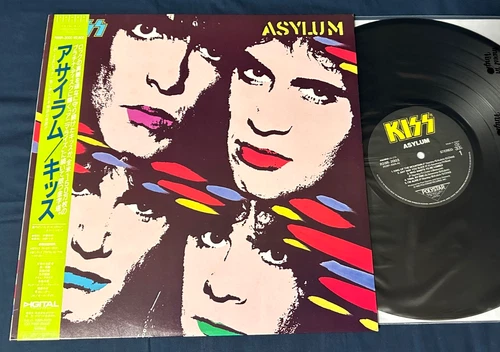 KISS "Asylum" Japan 1st Press Obi Insert Awesome Sonics Top Shelf MINT-