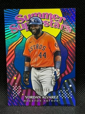 2025 Topps Series 2 - Summer Superstars Yordan Alvarez #SS-15 Blue Foil 062/150