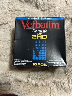 Verbatim DataLife MF 2HD 3.5'' Floppy Disks 10 Pack High Density