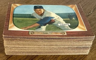 1955 BOWMAN BASEBALL CARD LOT OF 51 ALL DIFFERENT IN ORDER (#146 318) READ DESC