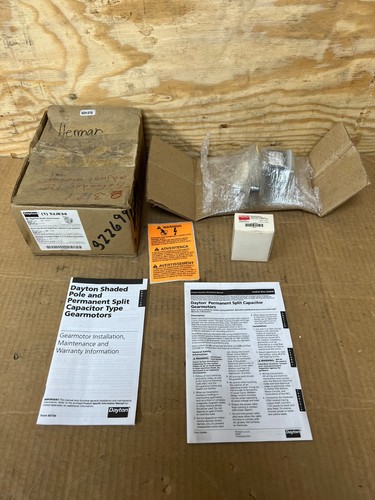 DAYTON, 52JE34, 1/100HP AC PARALLEL SHAFT GEAR MOTOR, 115V NIB! MAKE OFFER!! - Picture 1 of 3