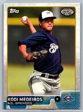 Kodi Medeiros 68 2015 Topps Pro Debut AZL Brewers Card