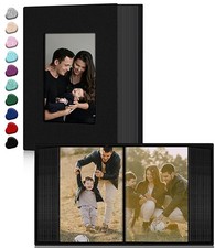 Photo Album 4x6,Linen Cover Slide-in Photo Album Book Can Holds 100 4x6 Photo...