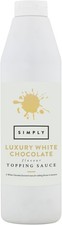 Simply Luxury White Chocolate Topping Sauce, Ready to Use Dessert Sauce for Ice