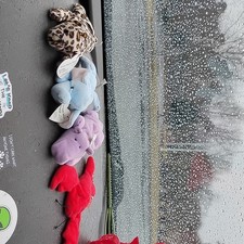 Ty Teenie Beanies Lot of 4 Plush Leopard, Elephant, Hippo, Lobster with Tags