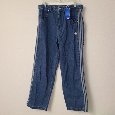 Adidas Originals Adicolor Denim Firebird Pants Jeans JC6234 Size 36 Blue