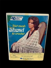 Vintage NOS National Yarn Crafts Shawl To Crochet: Yarn And Pattern Included