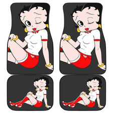 Betty Boop Sexy Black Theme Car Floor Mats Cartoon Car Floor Mat