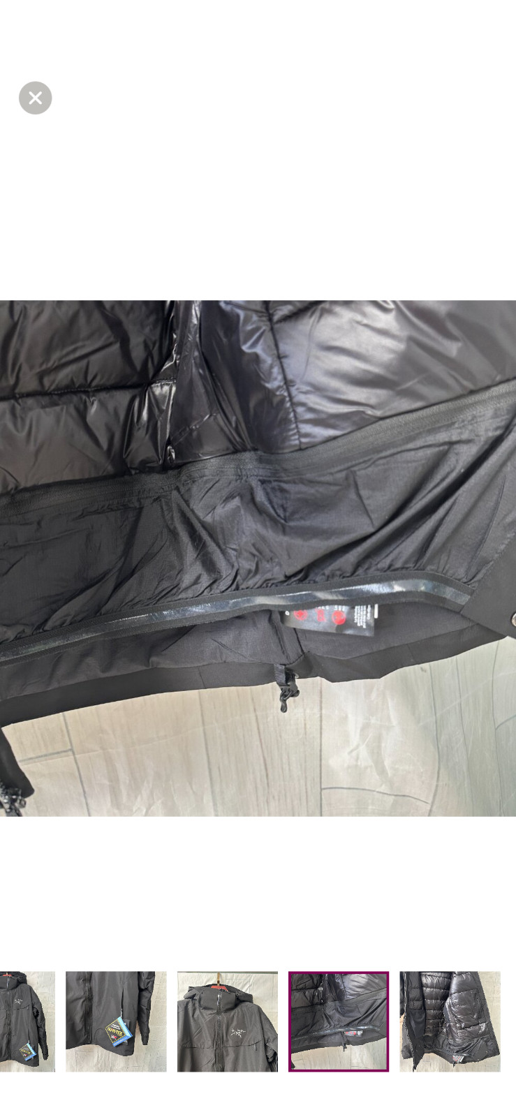 arcteryx ski jacket black XL new thumbnail 6