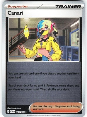 CANARI 185/217 NM REVERSE HOLO ASCENDED HEROES / A80-22