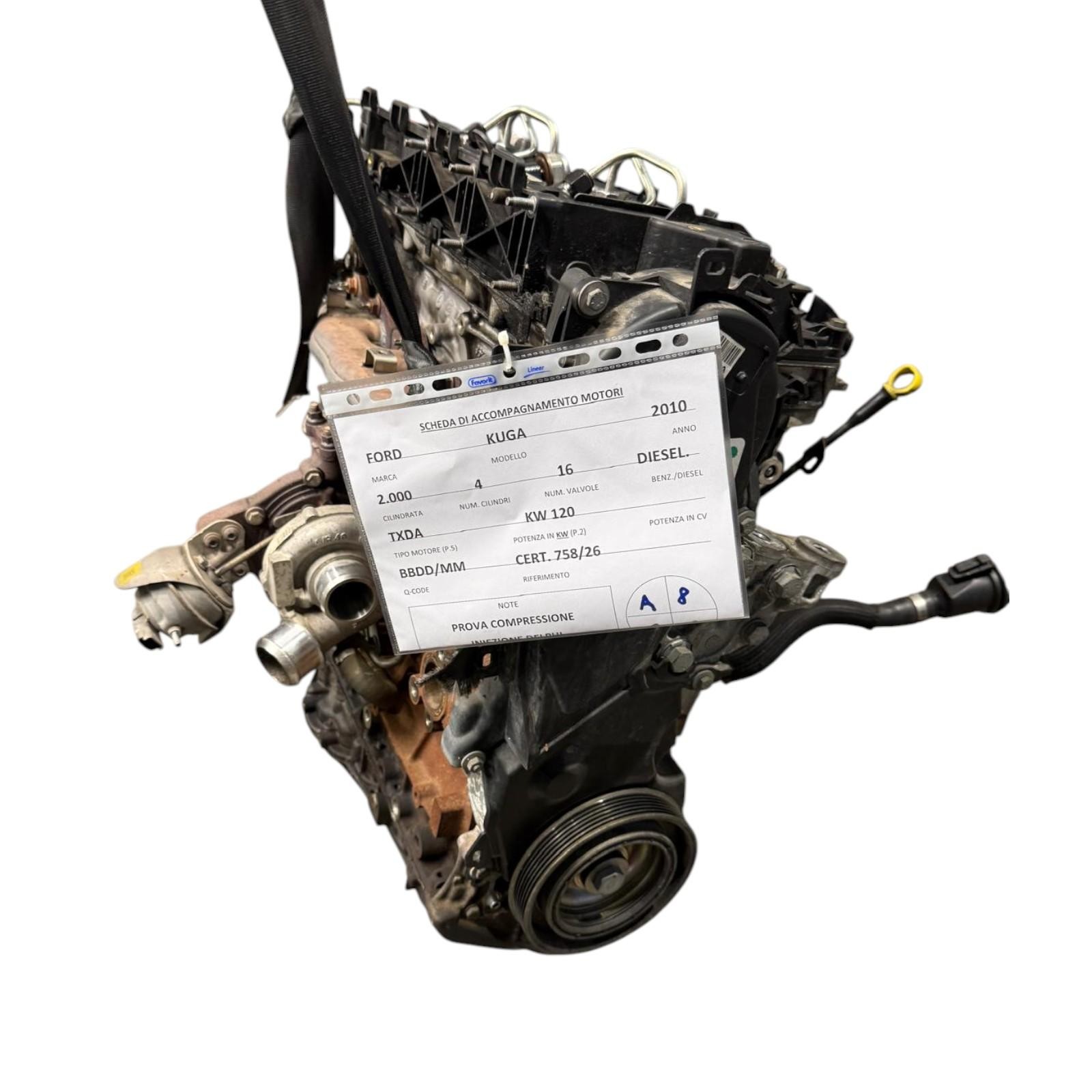 MOTORE COMPLETO PER FORD Kuga Serie (CBV) 1824840 TXDA Benzina 1997 (08>13)