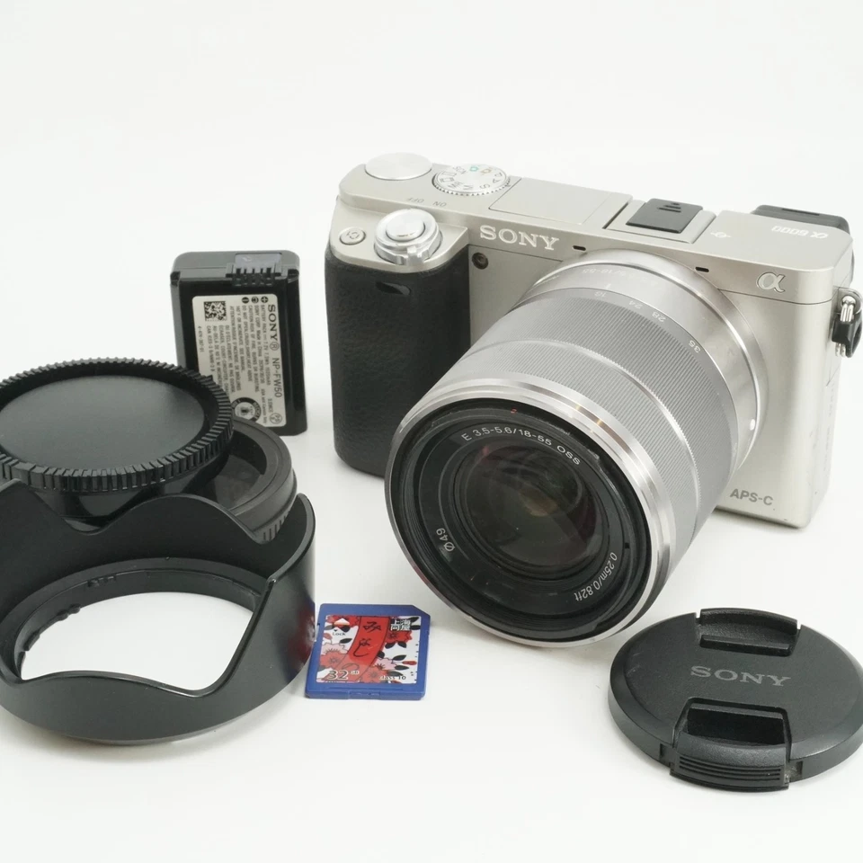 ony Alpha a6000 Silver 24.3MP Mirrorless Camera 18-55mm OSS Lens Kit SC7203 - Photo 1/4