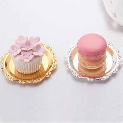 Iron Tray Glossy Plate Buffet Fruit Cake Party Supplies Dessert Storage Plates