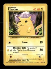 Pikachu 58/102 Base Set Unlimited MP Pokemon on eBay