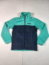 Columbia Youth Small Boy 10-12 Full Zip Fleece Jacket Blue