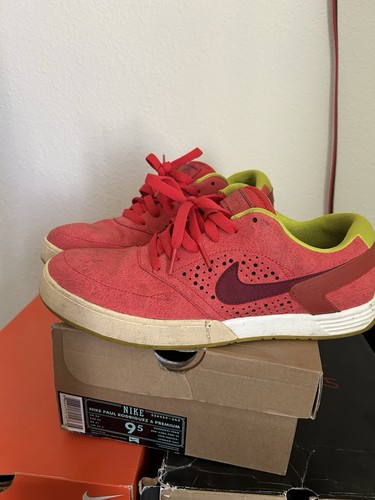 Nike Paul Rodriguez 6 Premium Skateboarding Shoes Red US 9.5 Medium (D)