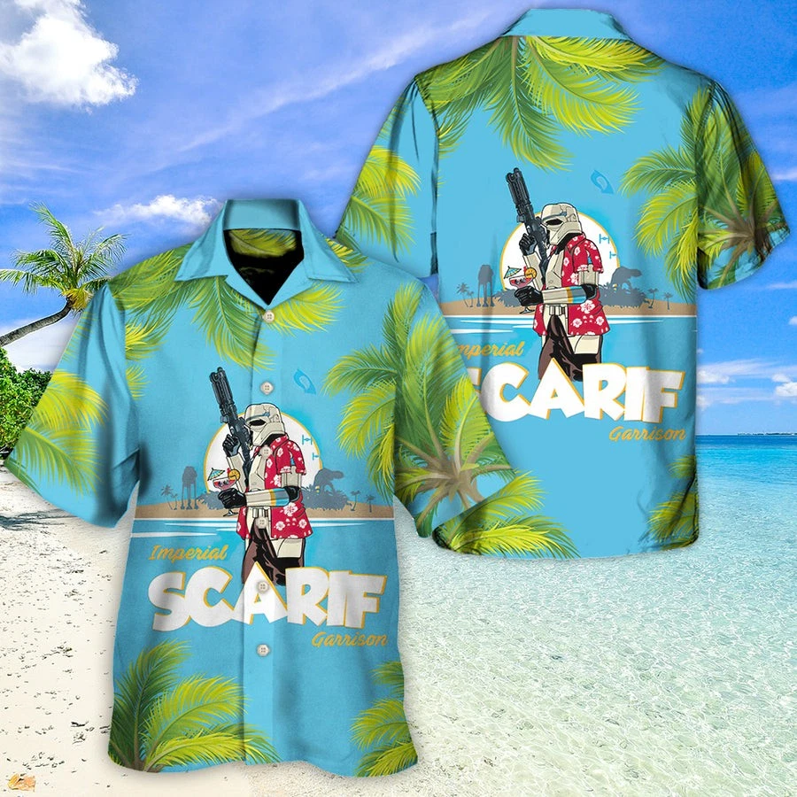 Disney Star Wars Scarif Trooper Hawaiian Shirt Summer Beach Aloha