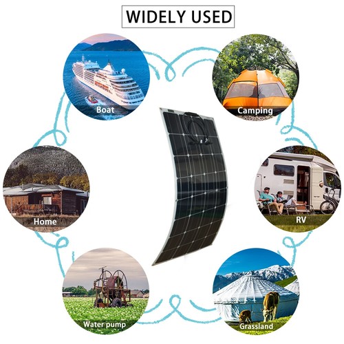 PET Solar Panels Flexible Lingtweightfor RV Battery Charging and Tourism