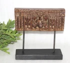 Antique Wooden Floral Carving Panel Plaque Original Old Hand Carved 15718