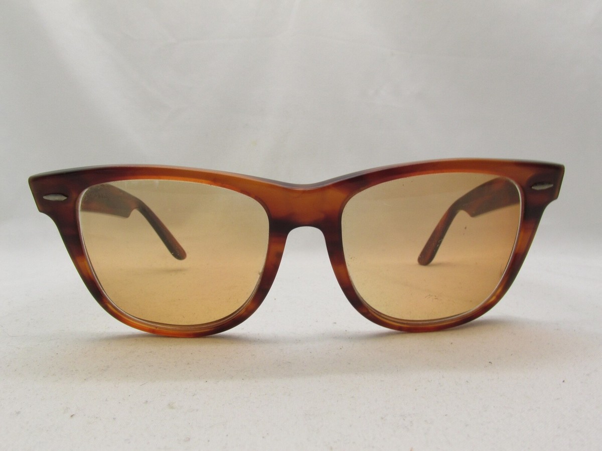 RAY-BAN B&L WAYFARER II BROWN SPORTS WRAP EYEGLASSES FRAMES USA 52