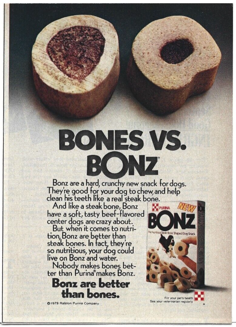 Bonz Dog Treats Print Ad, Bonz Magazine Ad, Bonz Dog Treats Ad